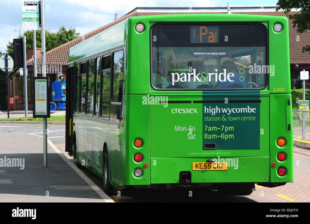 Il park and ride Bus, High Wycombe, Bucks, Regno Unito Foto Stock