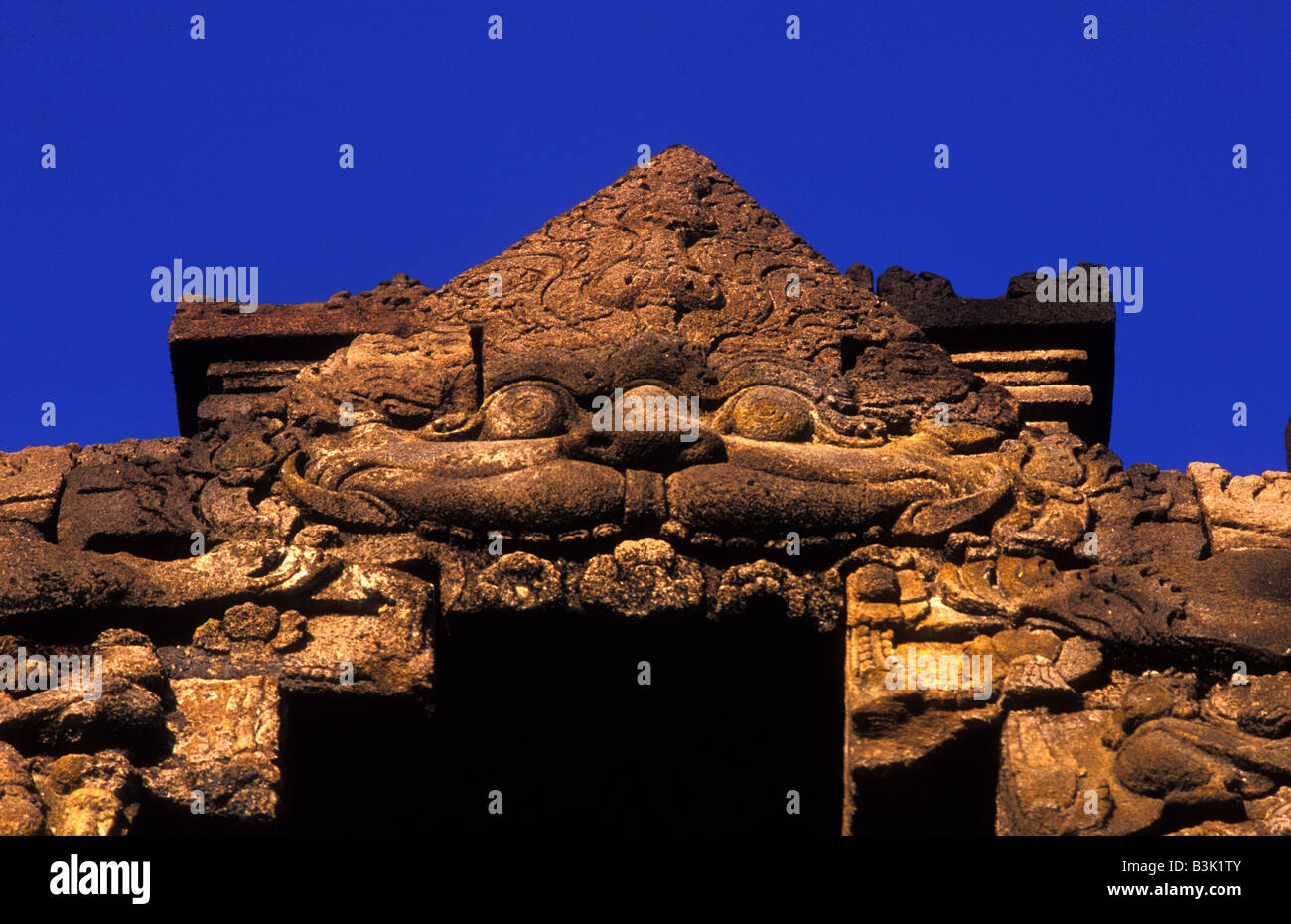 Gateway architrave borobudur indonesia java Foto Stock