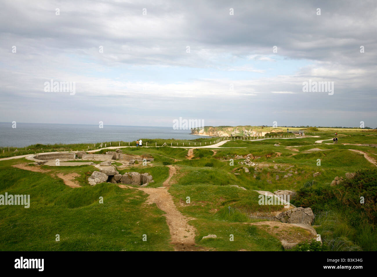 Luglio 2008 - Pointe du Hoc D giorno spiaggia Normandia Francia Foto Stock