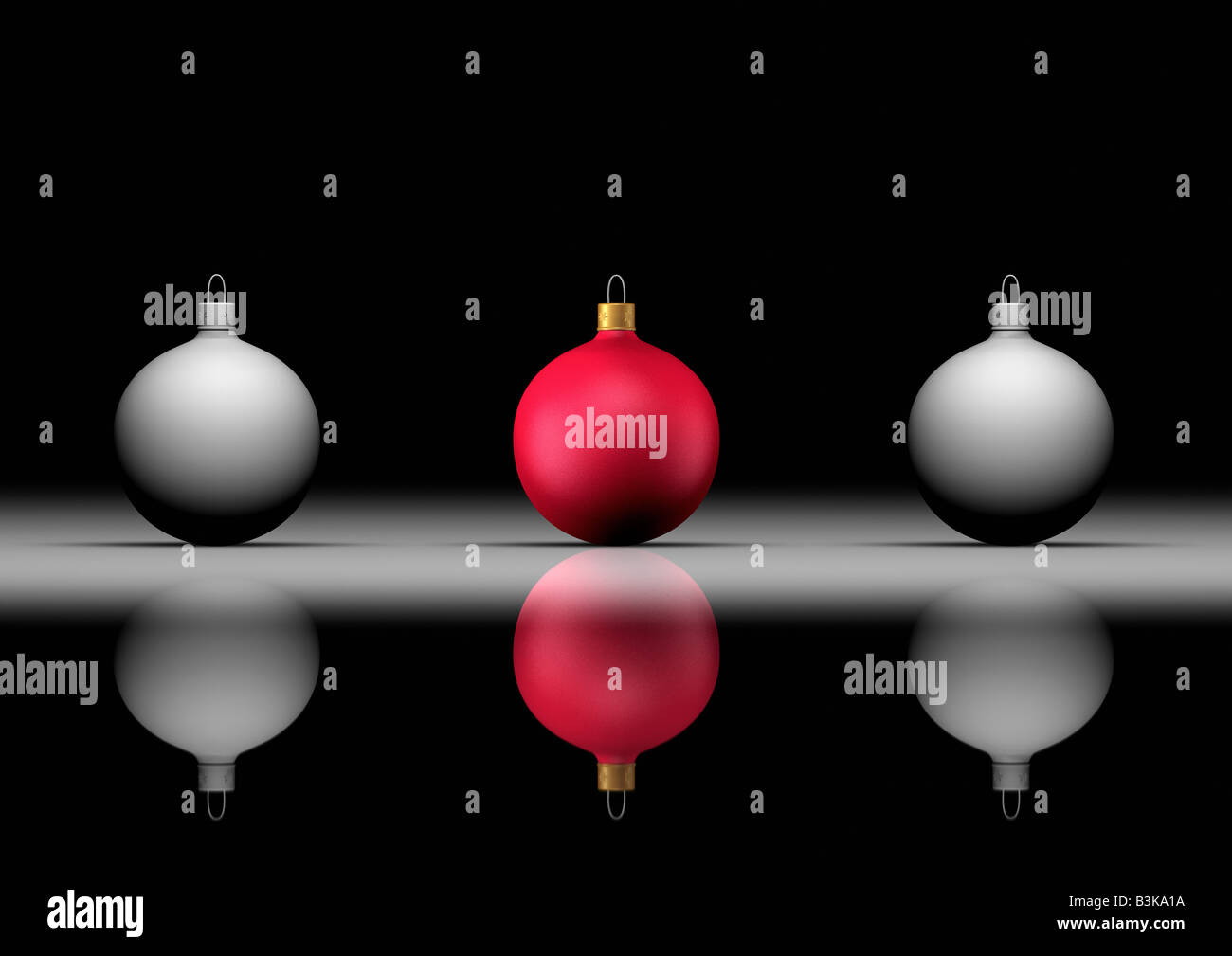 3 palla di Natale ornamenti Christbaumkugeln 3 Foto Stock