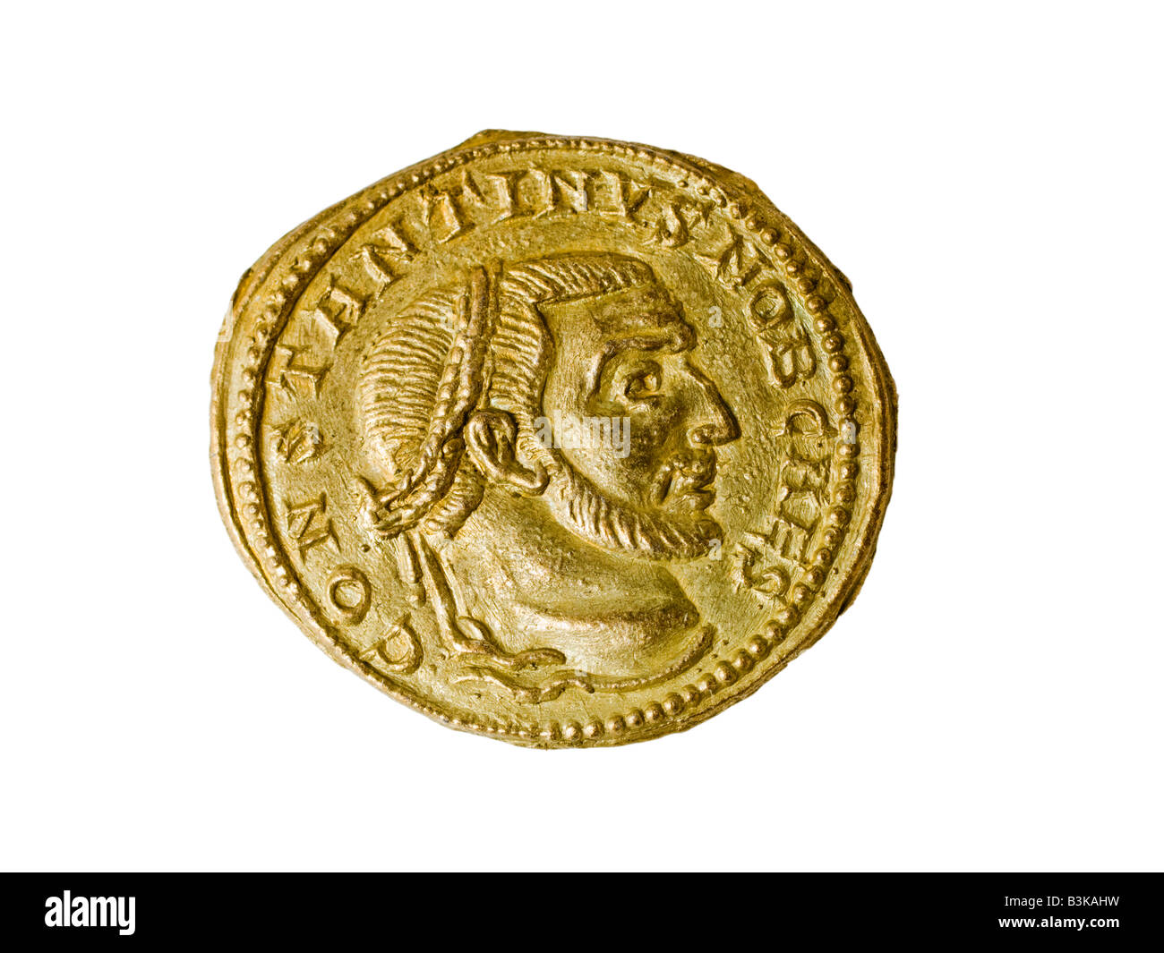Antica moneta romana Costantino I 280 337 ANNUNCIO Foto Stock