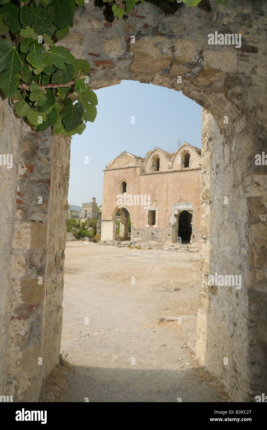 Città abbandonate di Kayakoy, Turchia Foto Stock