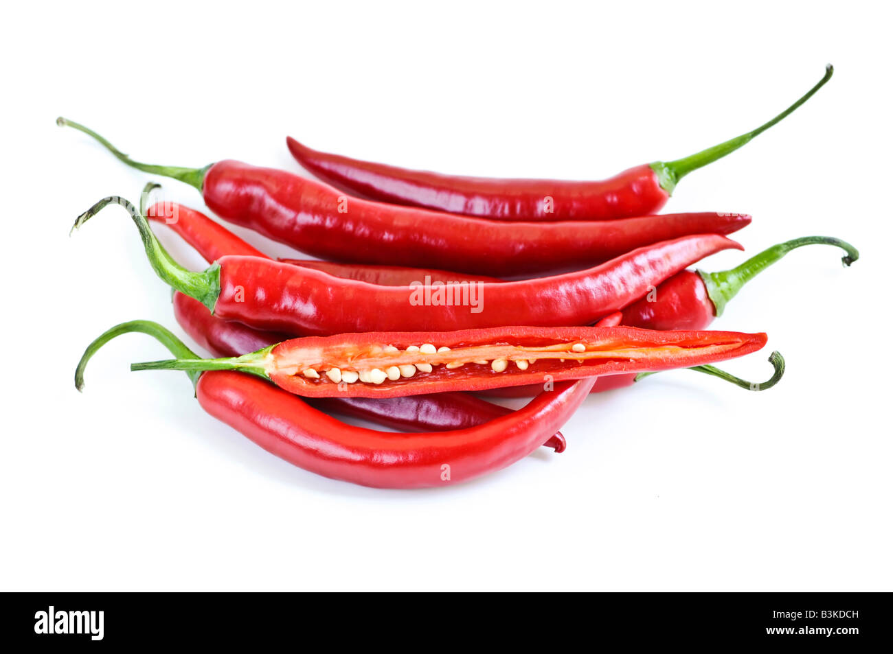 Red Hot Chili Peppers isolati su sfondo bianco Foto Stock