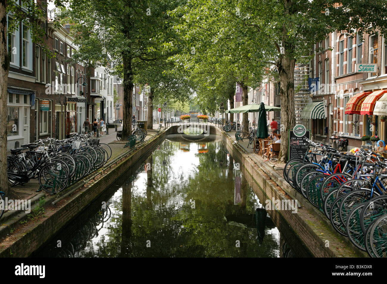 Canal, Gouda, Paesi Bassi, Olanda Foto Stock