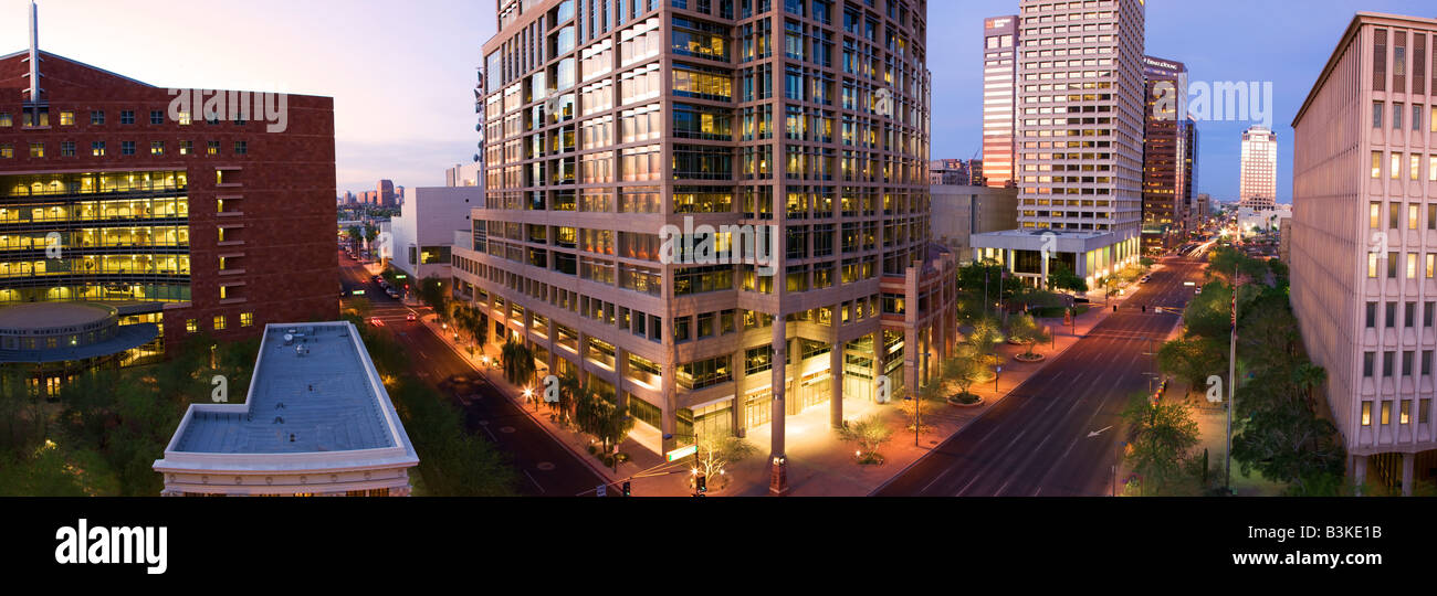 Office buldings nel centro cittadino di Phoenix in Arizona Foto Stock