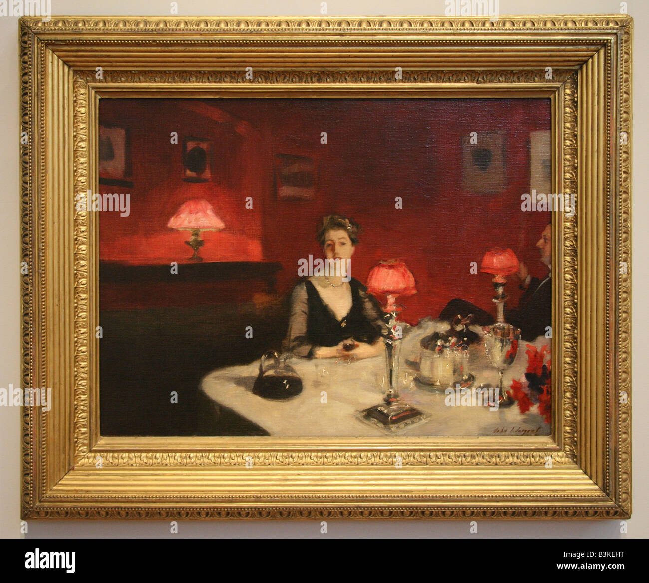 John Singer Sargent, 'Le verre de porto (una tavola di cena di notte)," 1884. Foto Stock