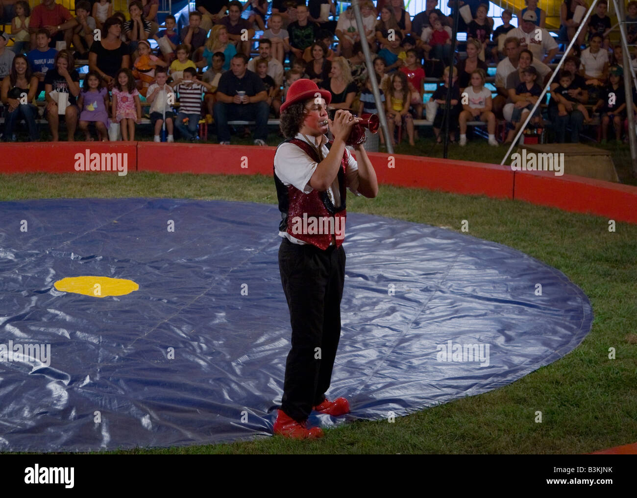 Clown in un circo Foto Stock