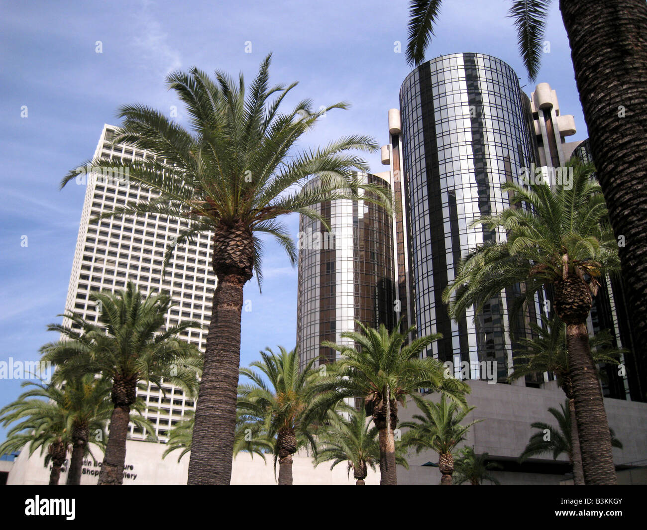 LOS ANGELES grattacieli nella zona finanziaria della città Foto Stock