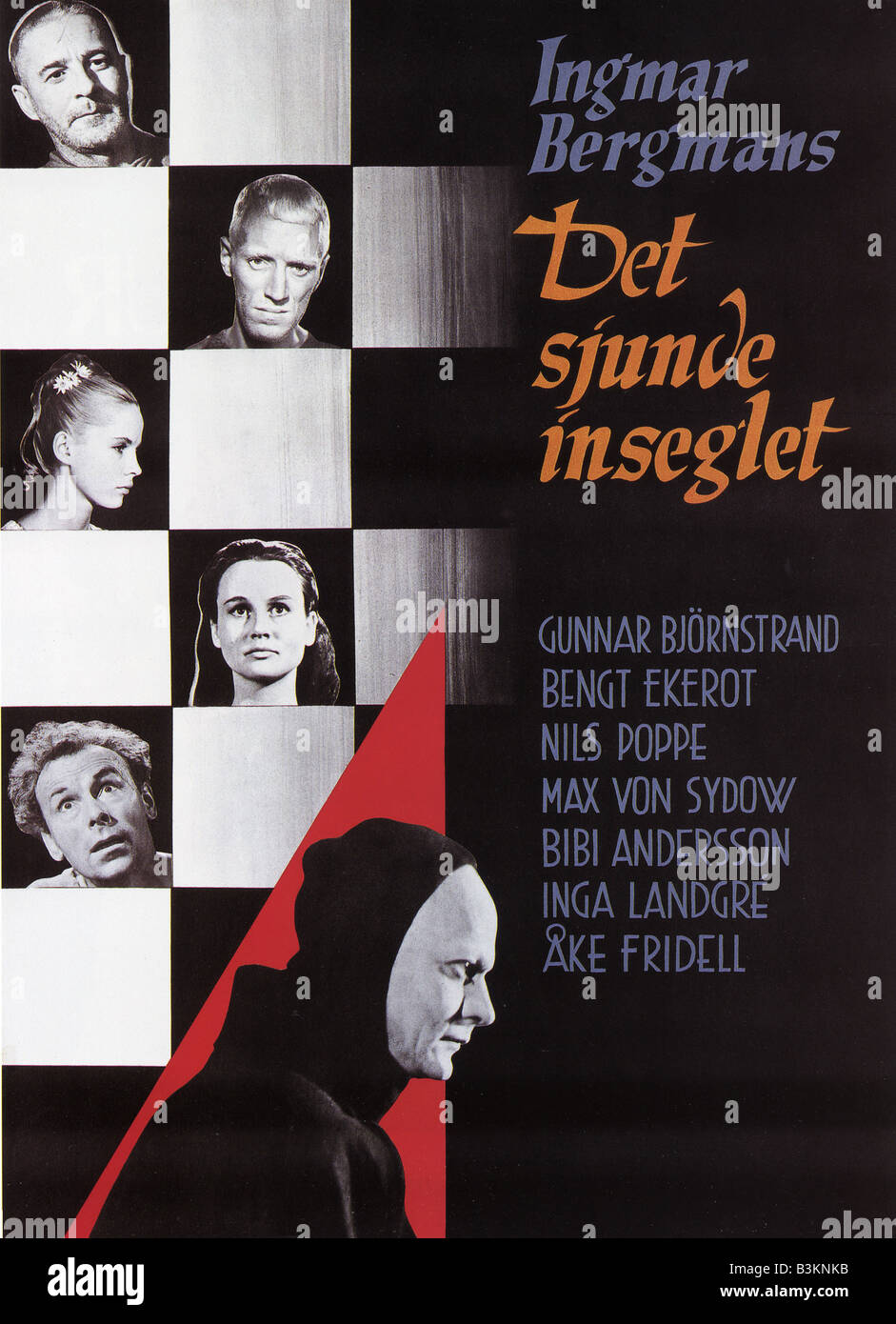 Il settimo sigillo Poster per 1957 Svensk Industri film di Ingmar Bergman Foto Stock