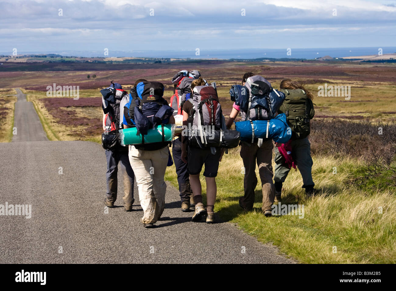 Gli escursionisti Danby Beacon North York Moors National Park Foto Stock