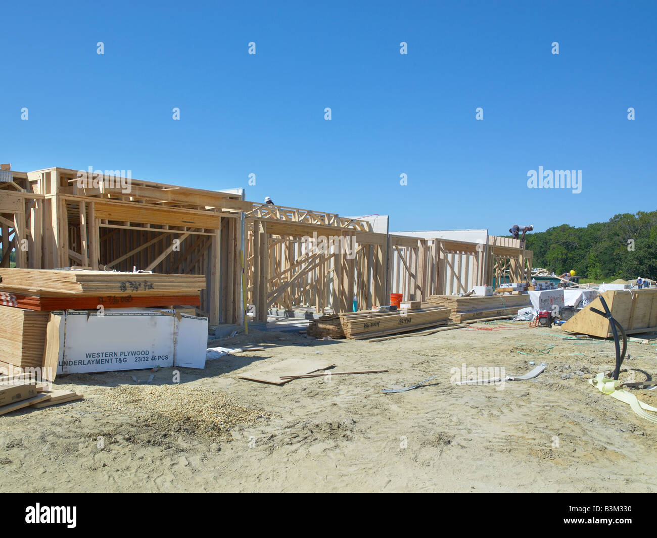 Sito in costruzione di edifici Townhouse, Baltimore, Maryland, Stati Uniti d'America Foto Stock