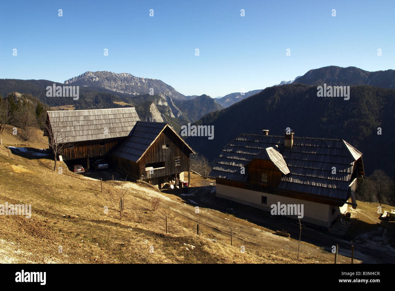 Uno dei più alti eco - agriturismo, Slovenia Foto Stock