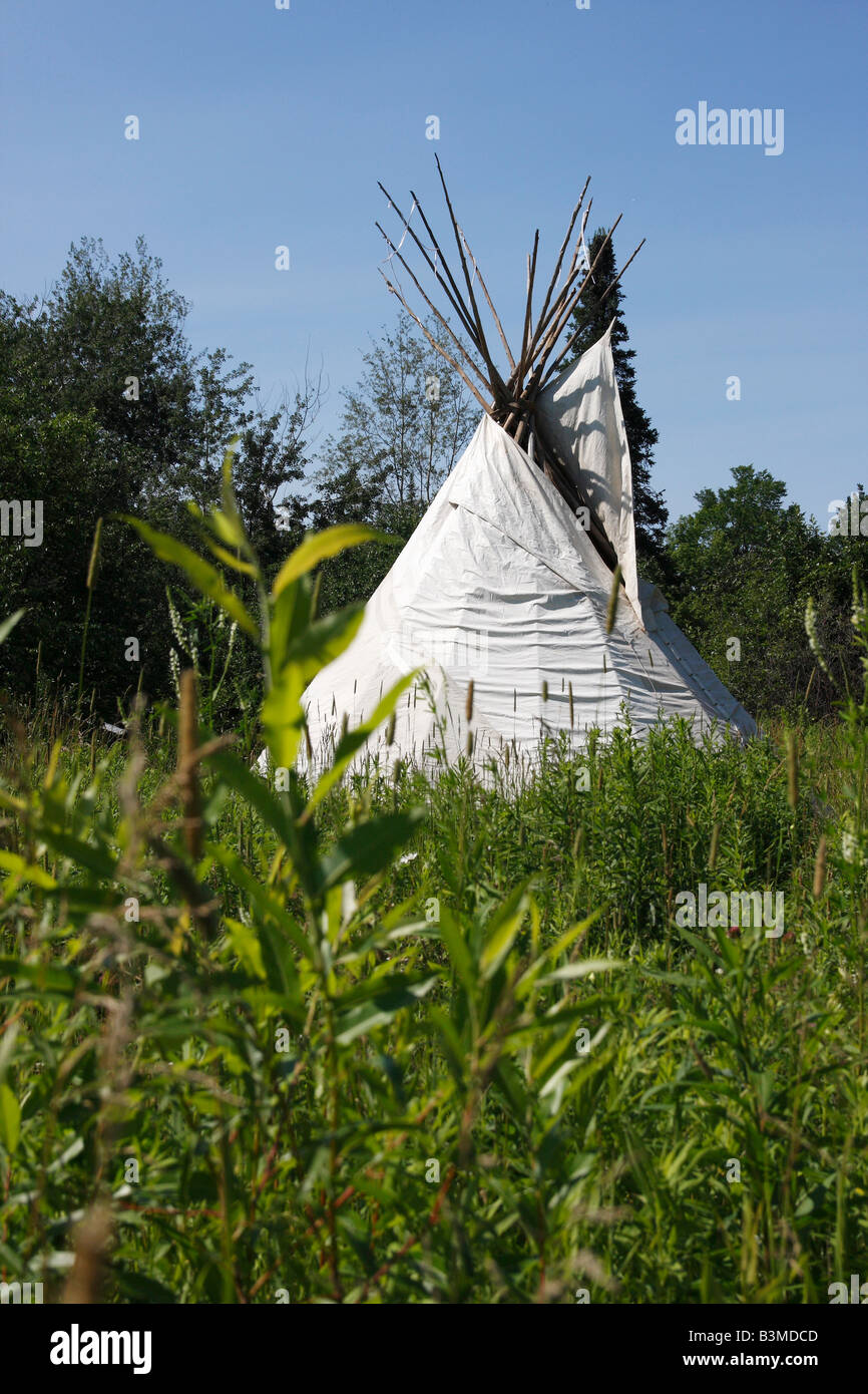 Nativi americani nella penisola superiore del Michigan negli Stati Uniti vita quotidiana degli Stati Uniti che vive nessuno nessuno sfondo verticale ad alta risoluzione Foto Stock