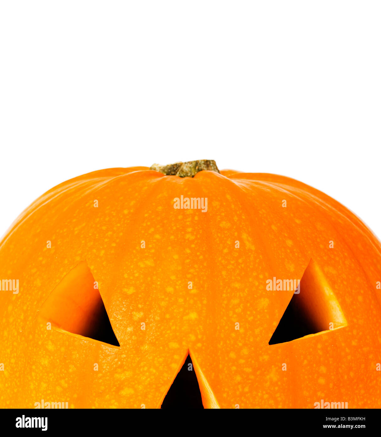 Lanterna di Halloween isolato su bianco con copyspace e tracciato di ritaglio Foto Stock