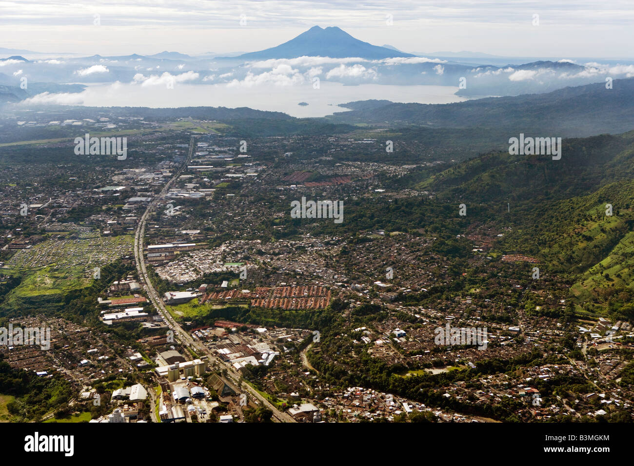 Antenna al di sopra di San Salvador El Salvador Central America Latina Foto Stock