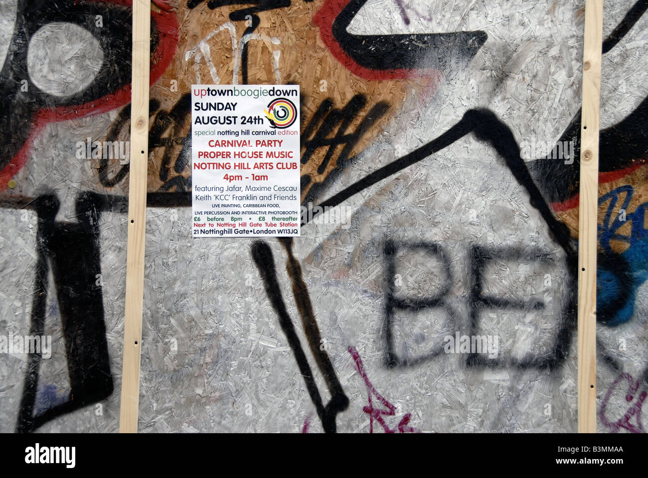 Grafitti carnevale di Notting Hill Foto Stock