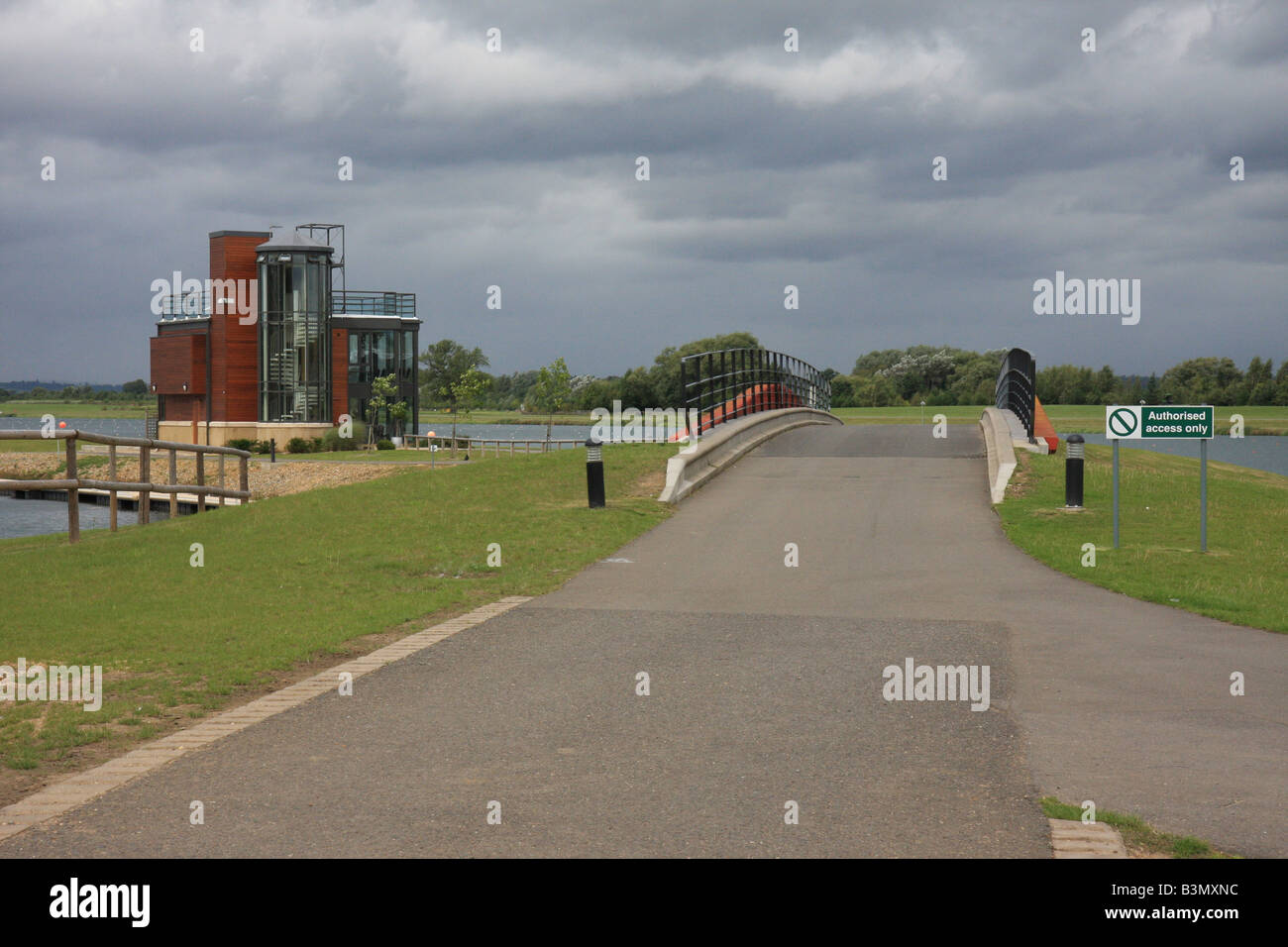 Dorney Lake, Eton College Centro di Canottaggio con il concorso Lago usato come un luogo di ritrovo per i Giochi Olimpici di Londra 2012, Foto Stock