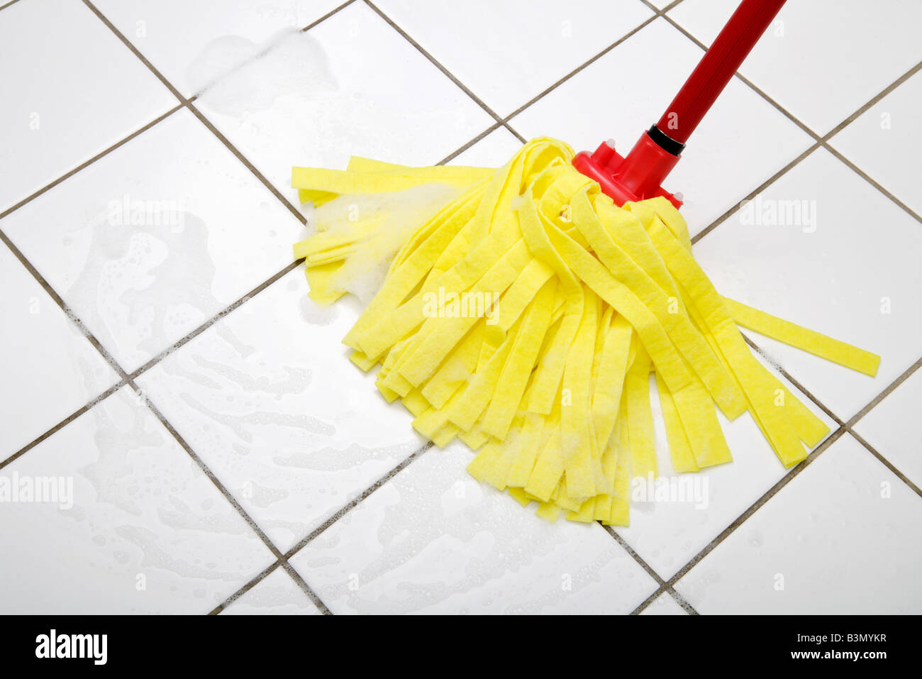 Pulizia mop, close up Foto Stock