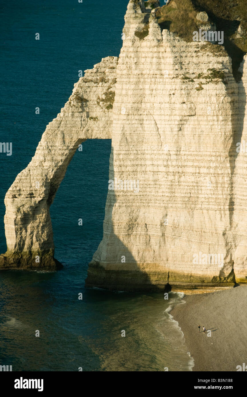 Porte d'Aval arch, Etretat, Normandia, Francia Foto Stock