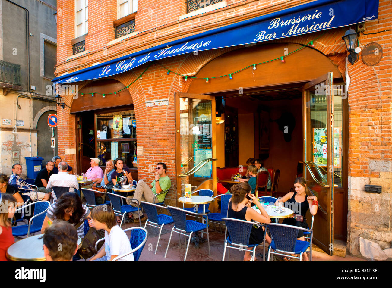 Cafe in Toulouse Francia Foto Stock