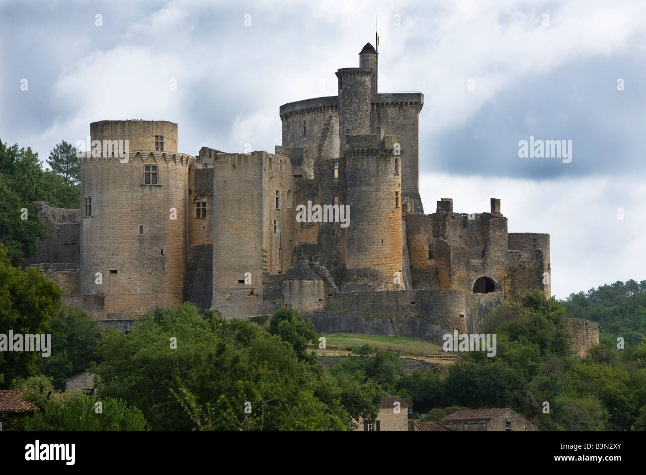 Il castello di Bonaguil Lot et Garonne Aquitaine Francia Foto Stock
