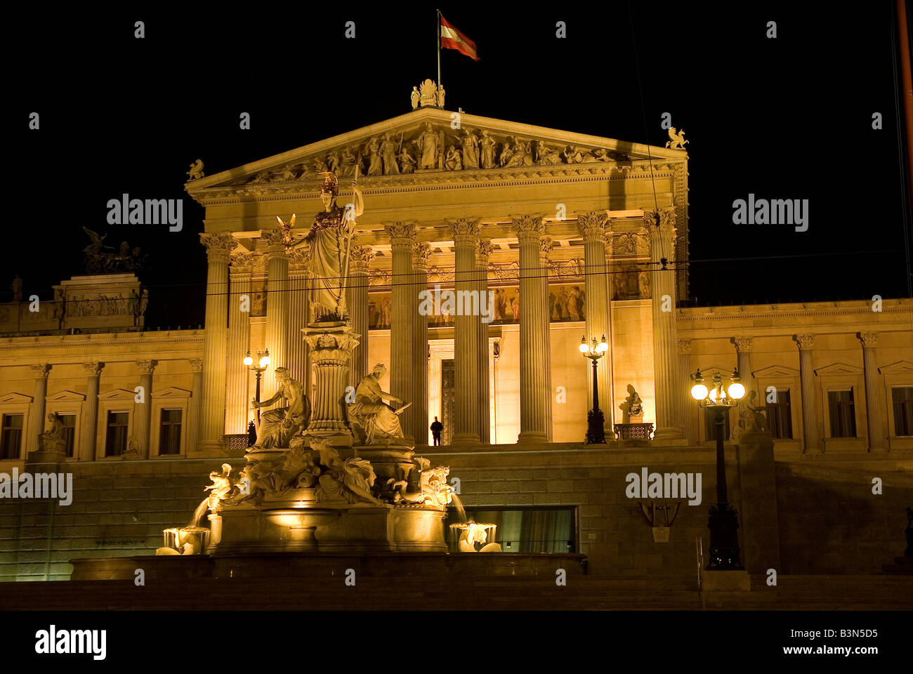 Il Palazzo del Parlamento, Vienna, Austria Foto Stock