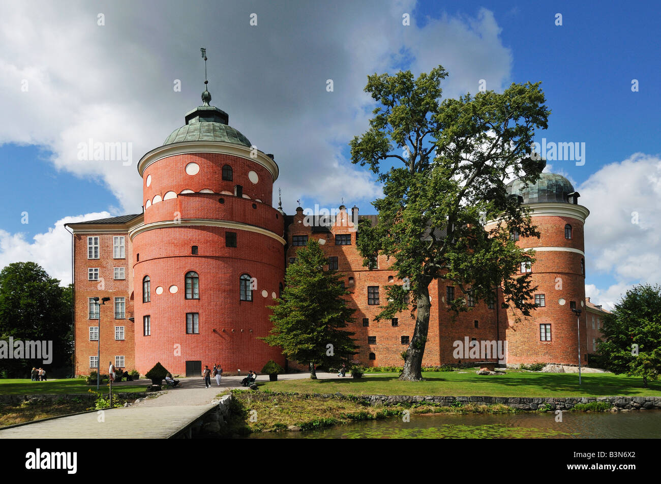 Castello di Gripsholm sul lago Malaren vicino a Mariefred Stockholms Lan Svezia Agosto 2008 Foto Stock
