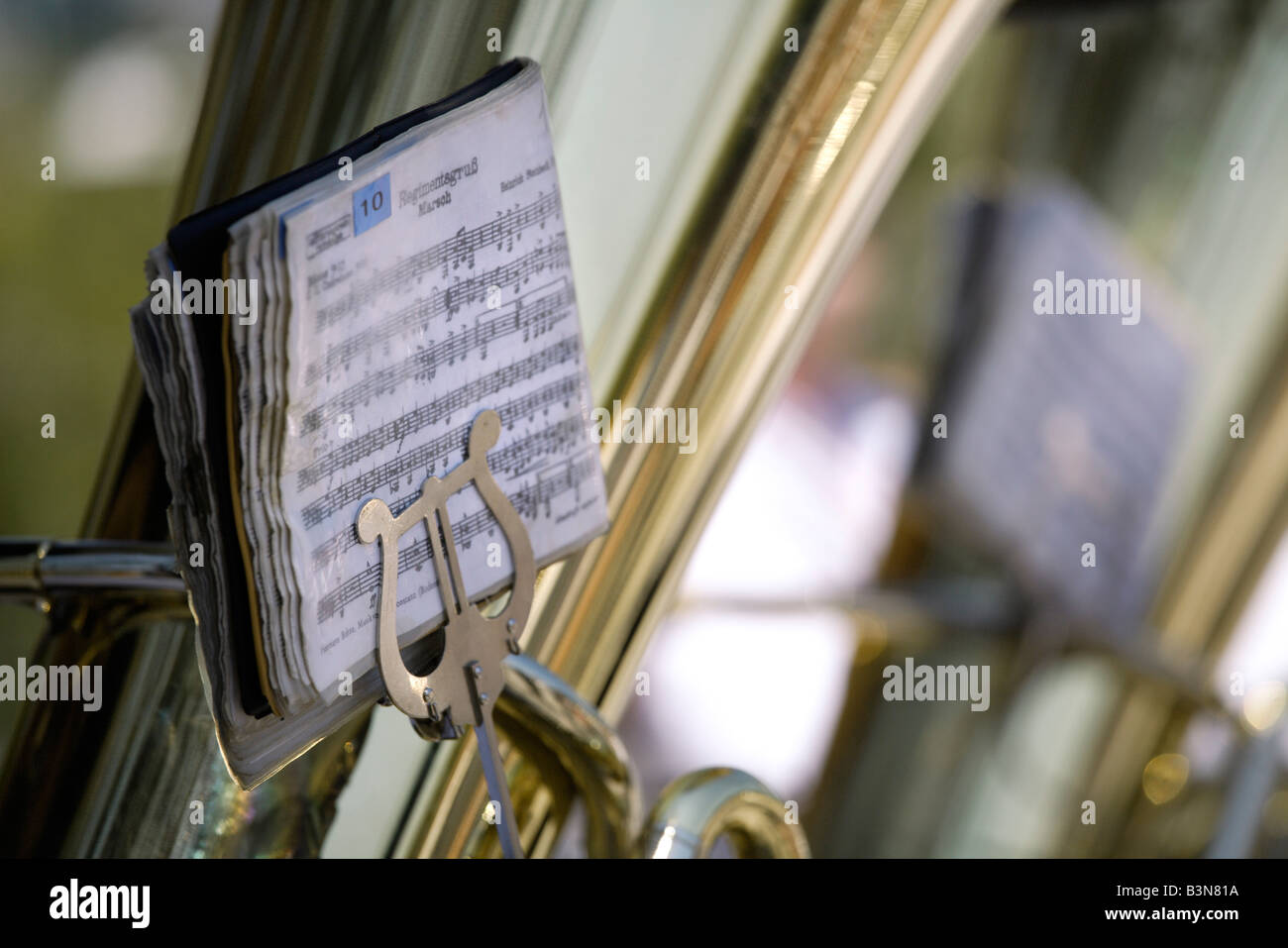 In Germania, in Baviera, Monaco di Baviera, banda di ottoni, close-up Foto Stock