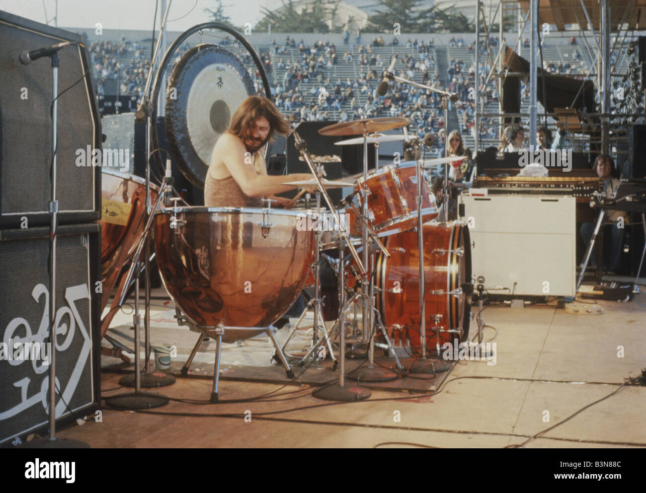 LED ZEPPELIN UK del gruppo rock con John Bonham su tamburi circa 1975 Foto Stock