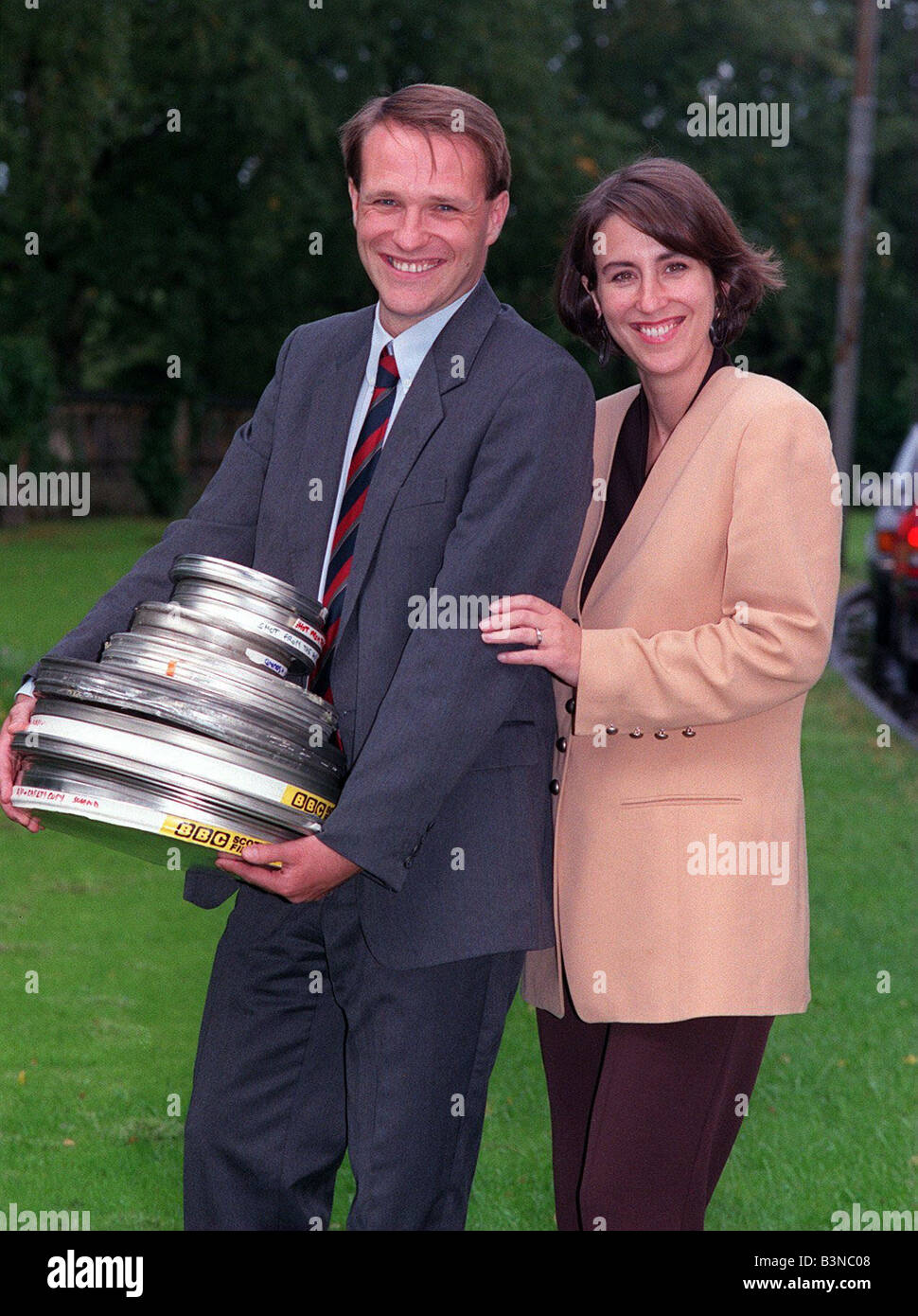 Kirsty Wark con mio marito Alan Settembre 1991 mirrorpix Foto Stock