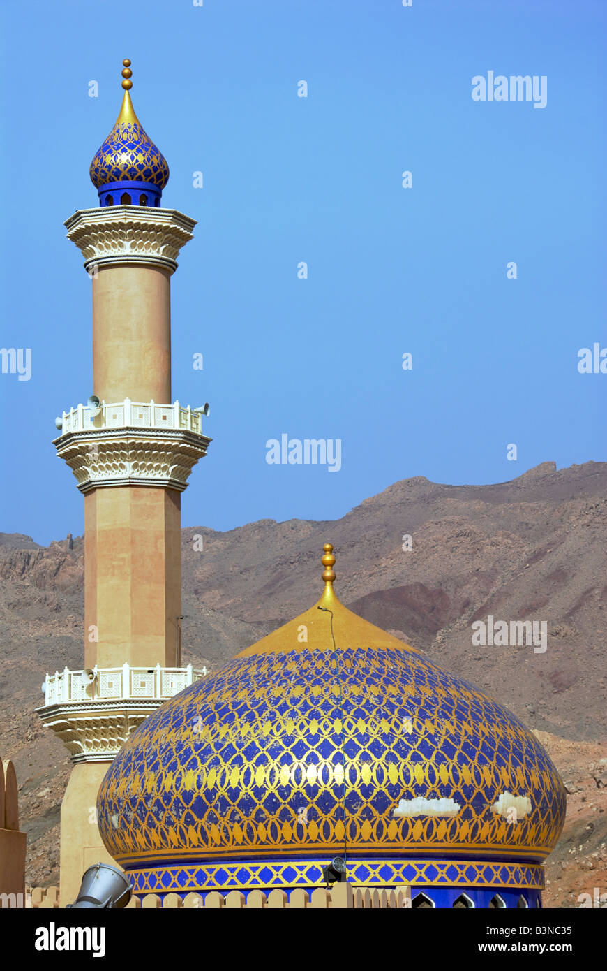 Nizwa Moschea Al Dakhiliyah Regione Sultanato di Oman Foto Stock