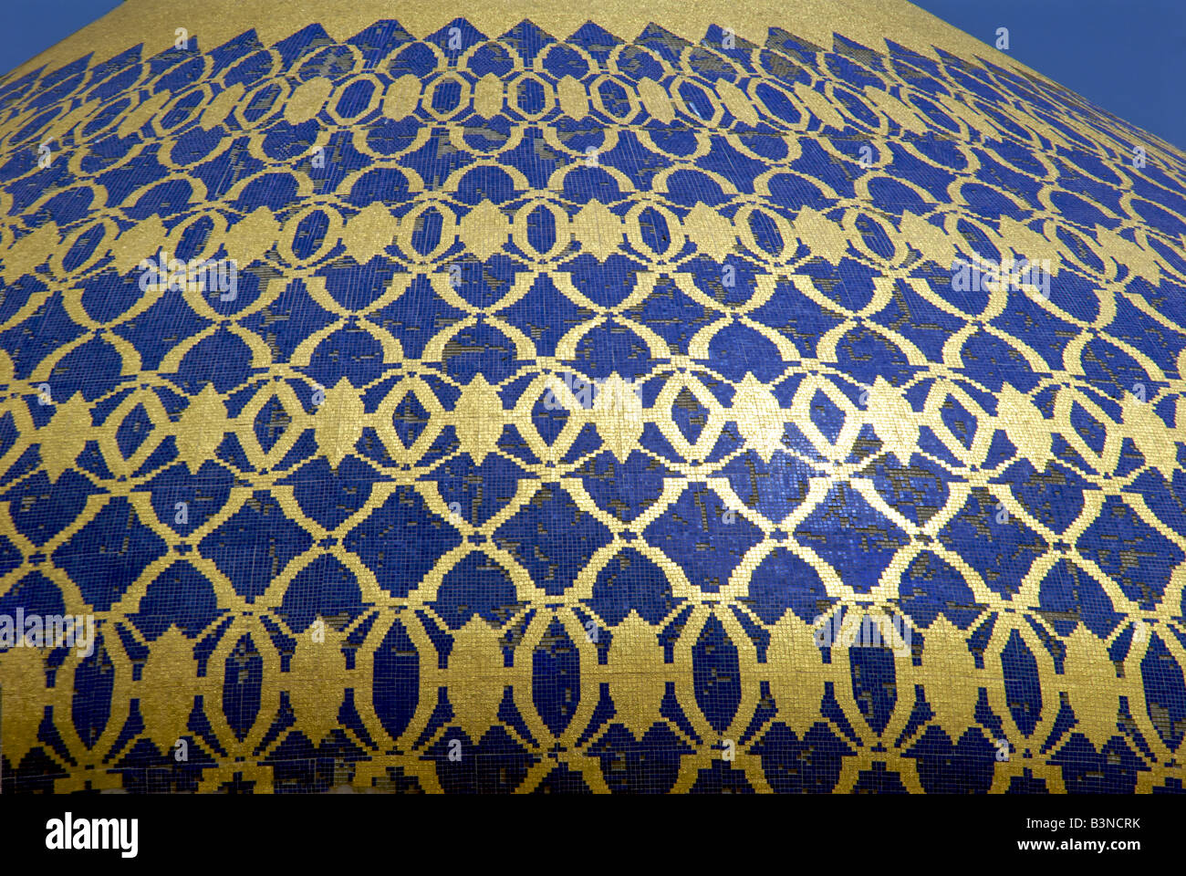 Cupola piastrellata Nizwa Moschea Al Dakhiliyah Regione Sultanato di Oman Foto Stock