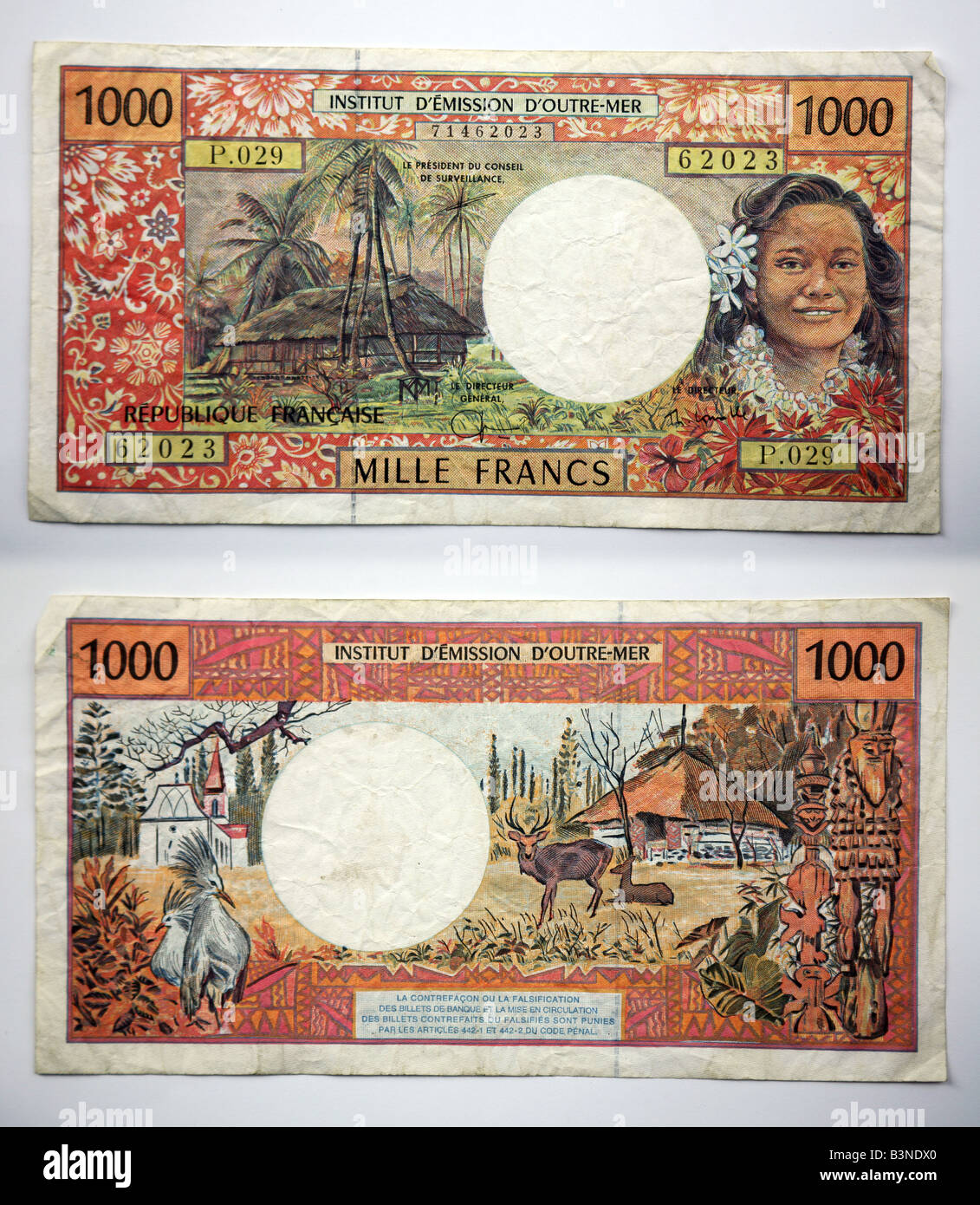 Tahiti Pacifico francese Franc Foto Stock