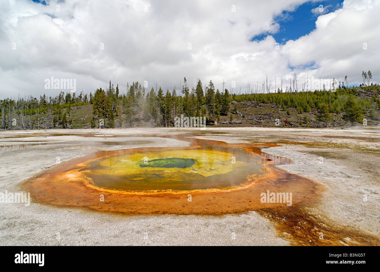 Cromatica colorata piscina nel parco nazionale di Yellowstone Foto Stock