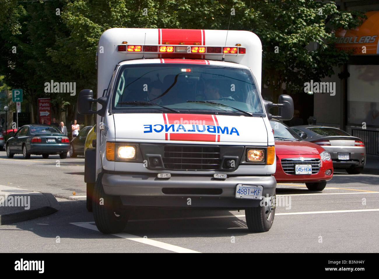 Ambulanza in Vancouver British Columbia Canada Foto Stock