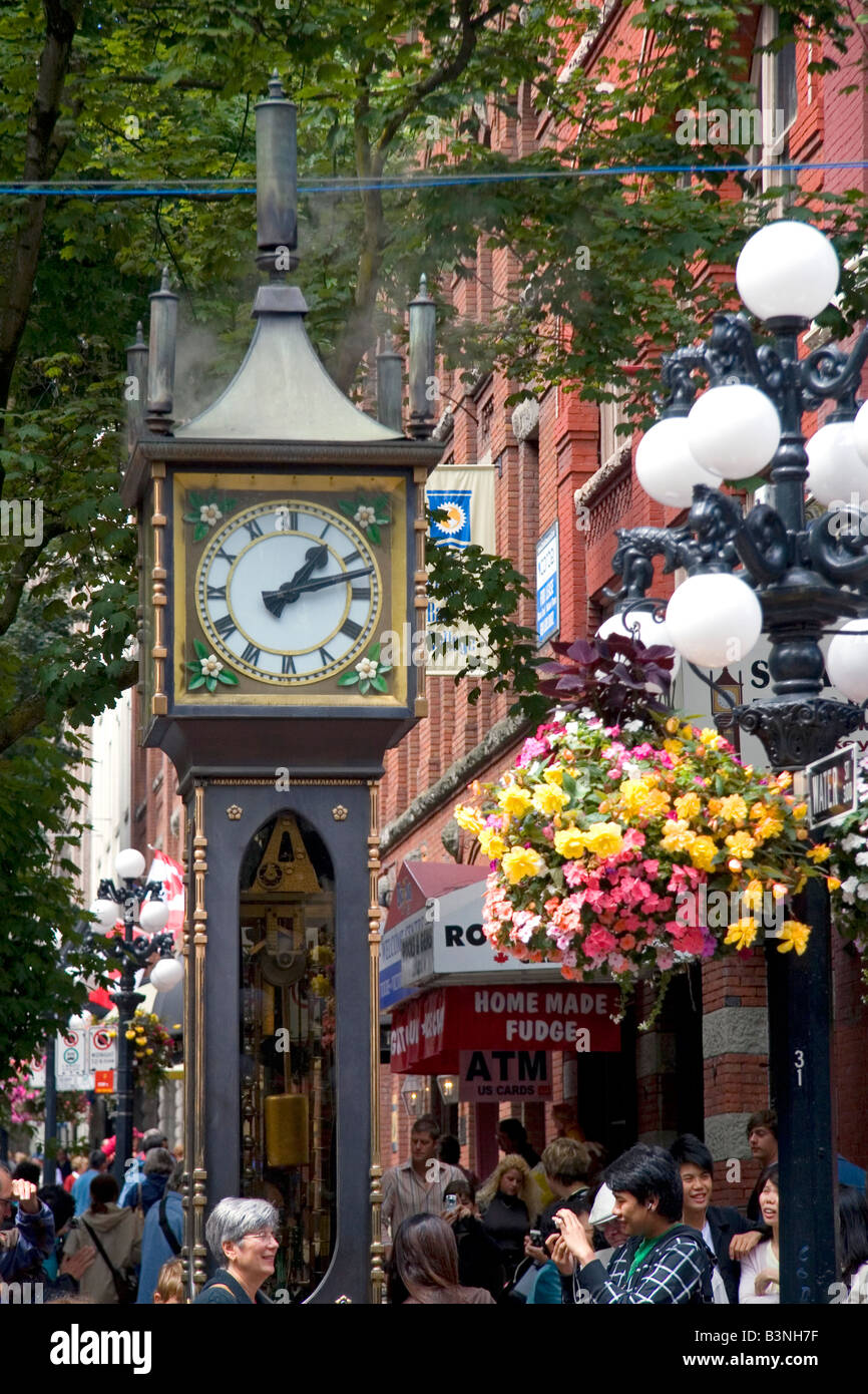Il Gastown orologio a vapore situata a Vancouver British Columbia Canada Foto Stock