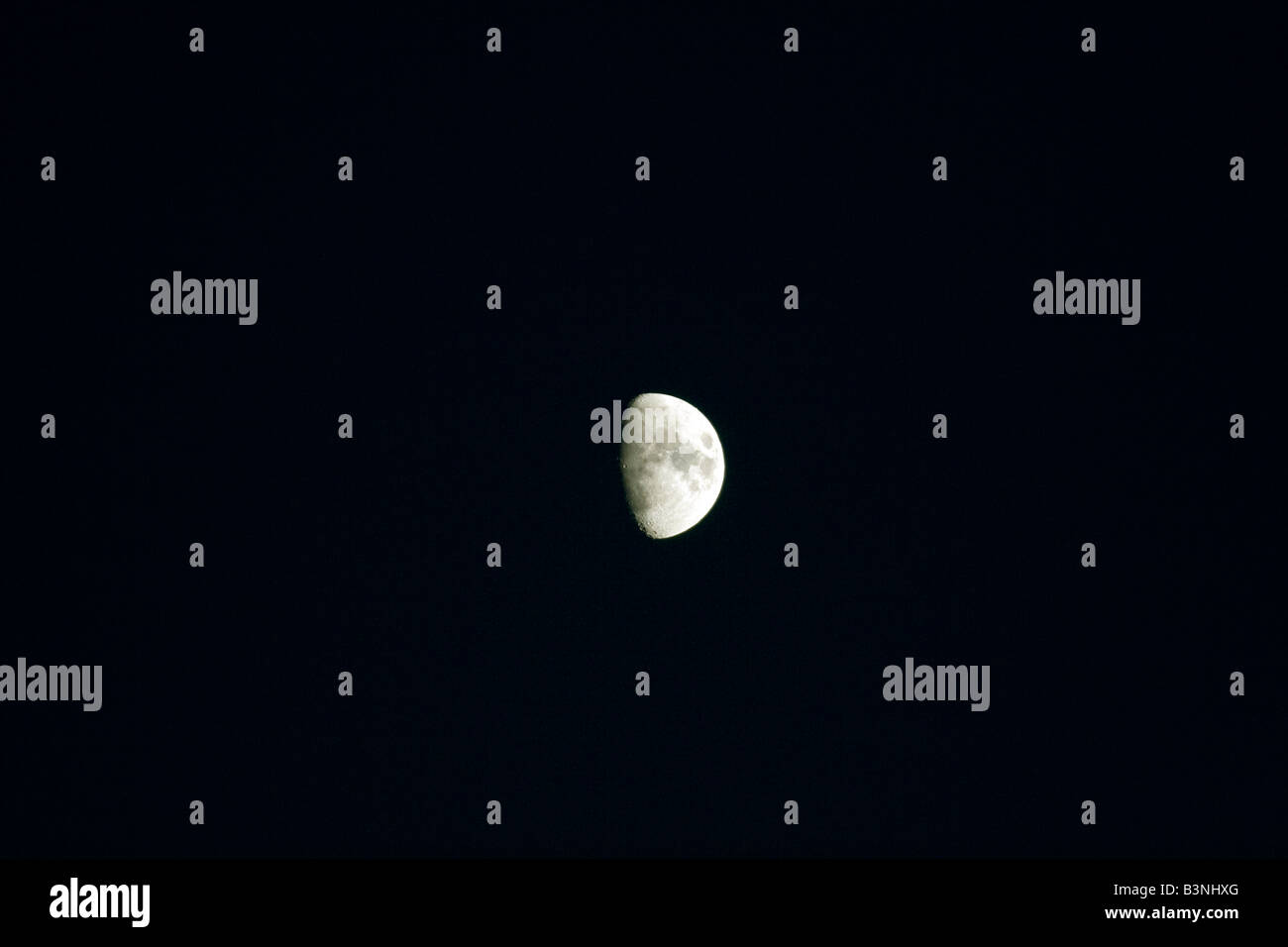 Mezza Luna visto dalla Terra Foto Stock