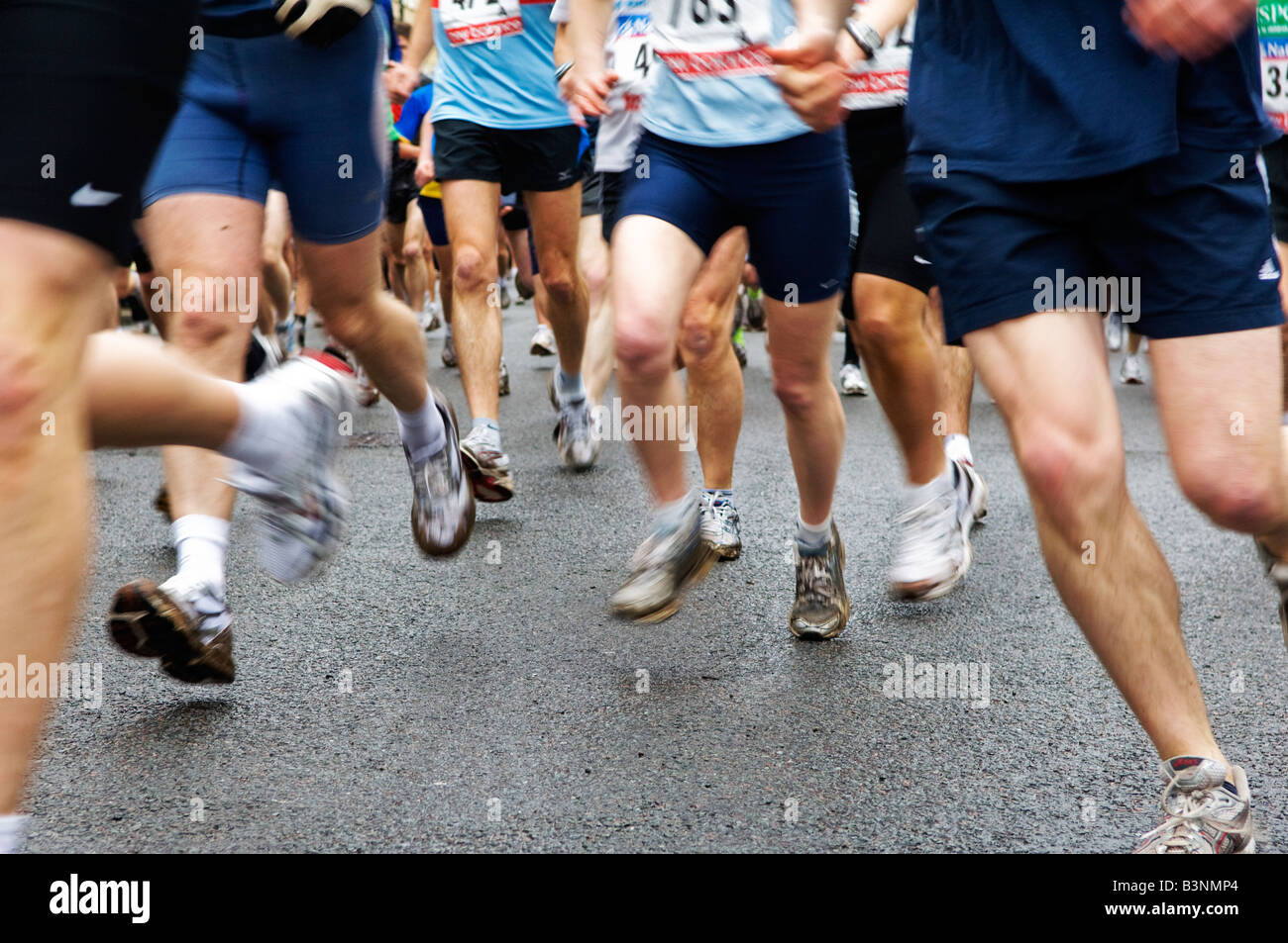 Guide di gara le gambe Foto Stock