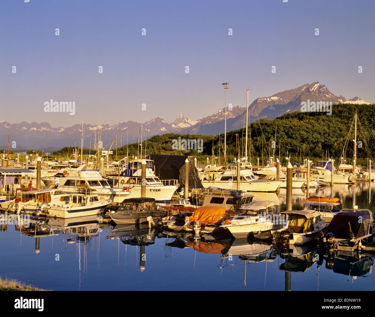 Valdez porto e le barche Valdez Alaska Foto Stock