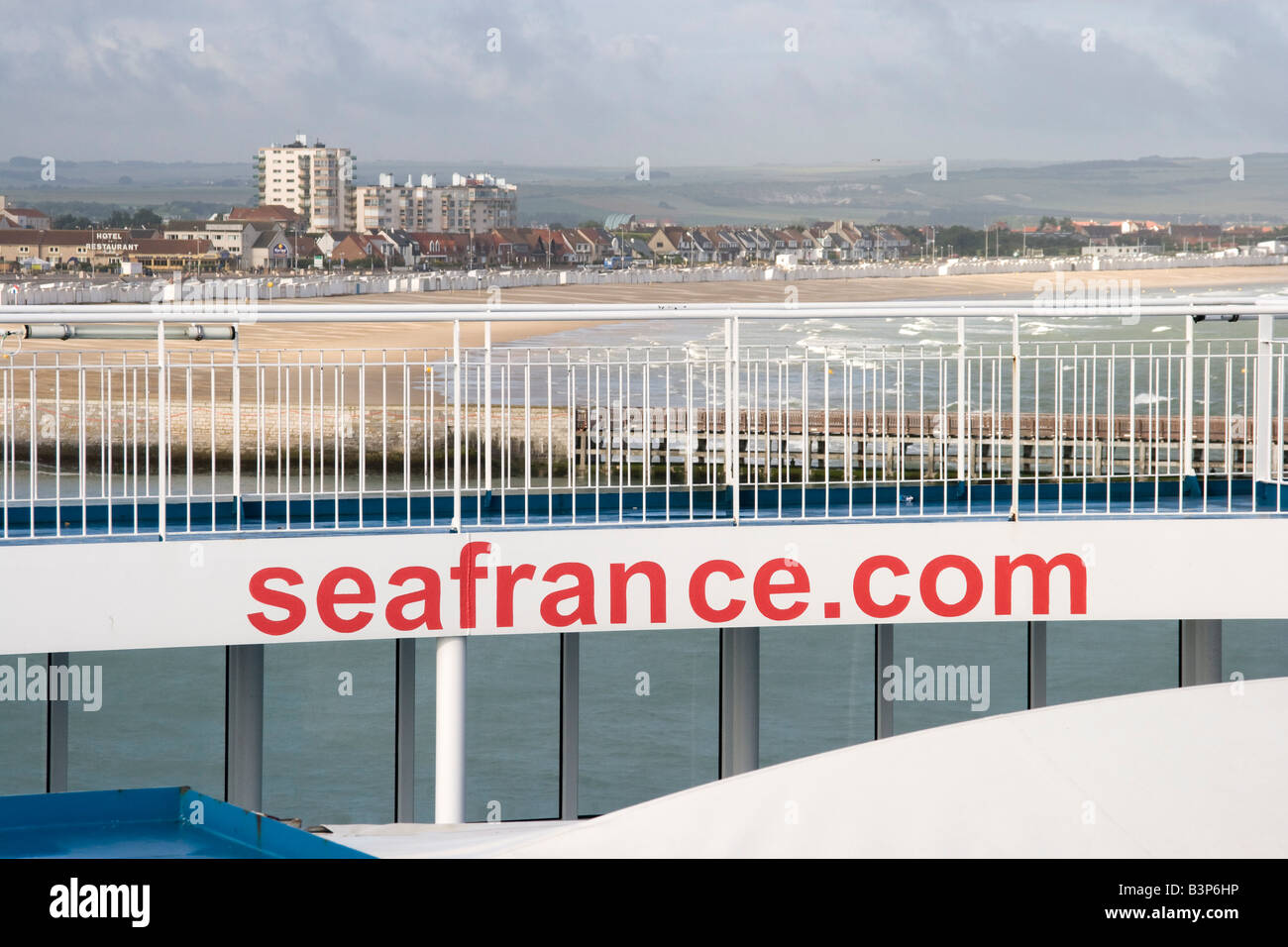 Seafrance traghetto al porto di Calais, Francia Foto Stock
