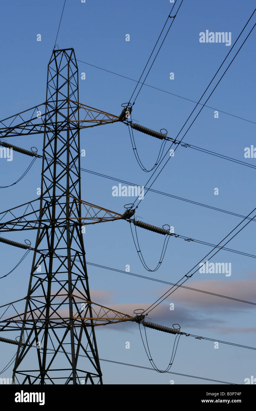 Pilone di elettricità Foto Stock