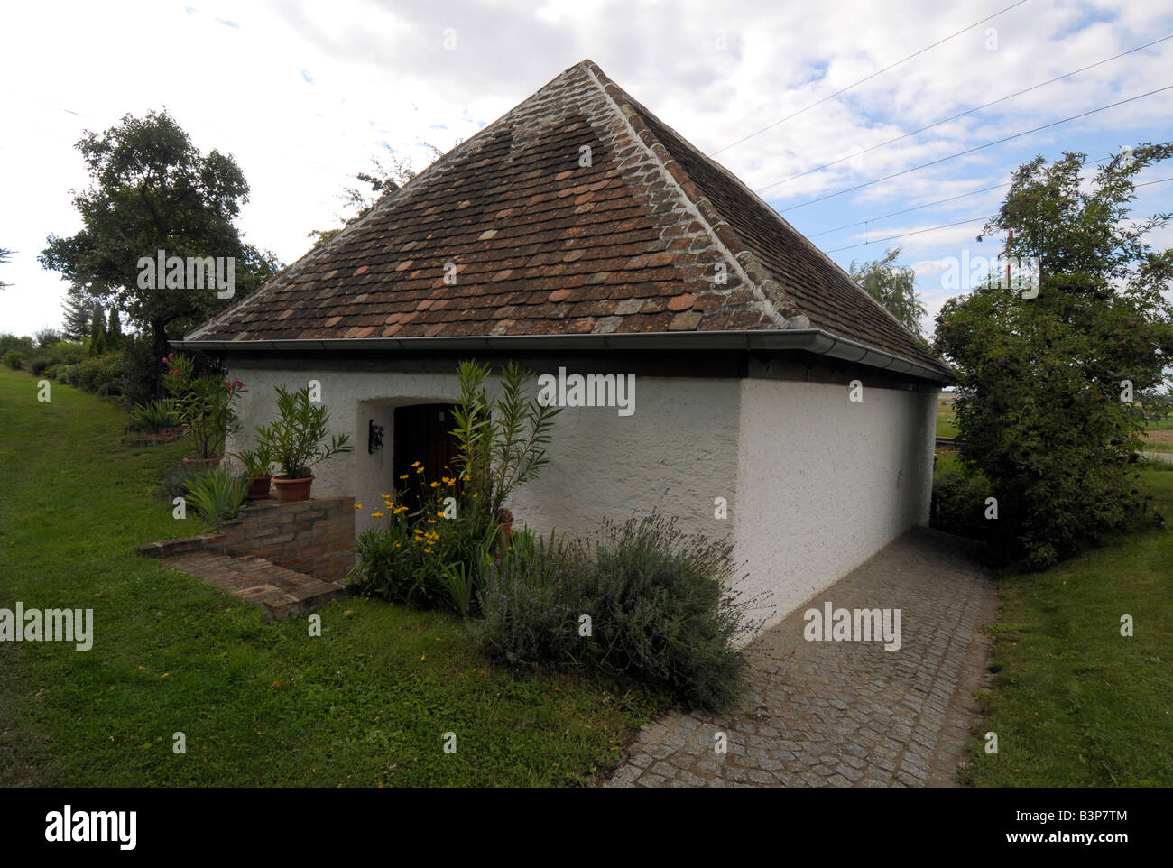 Grund village Austria, una pressa Haus o vino premere house, Austria Foto Stock