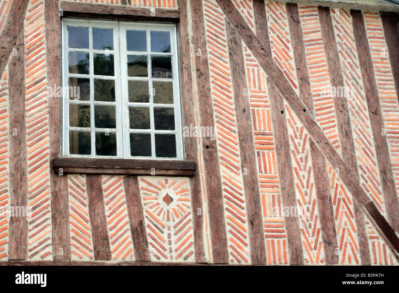 Dettagli del volgare edificio in stile AMBOISE Loire Francia Foto Stock