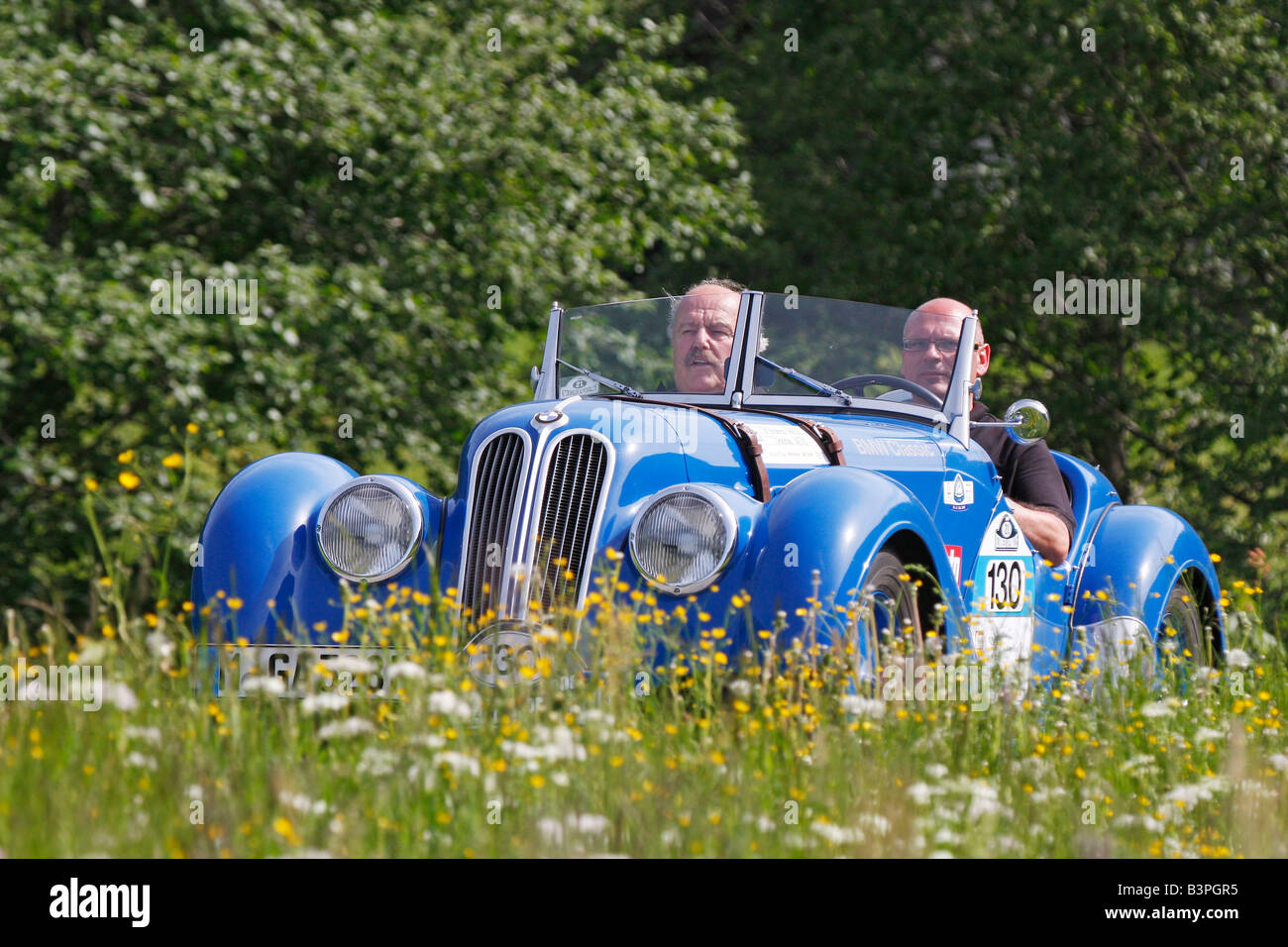 BMW 328, Vintage auto Rally Alpino 2008, Kitzbuehel Austria, Europa Foto Stock