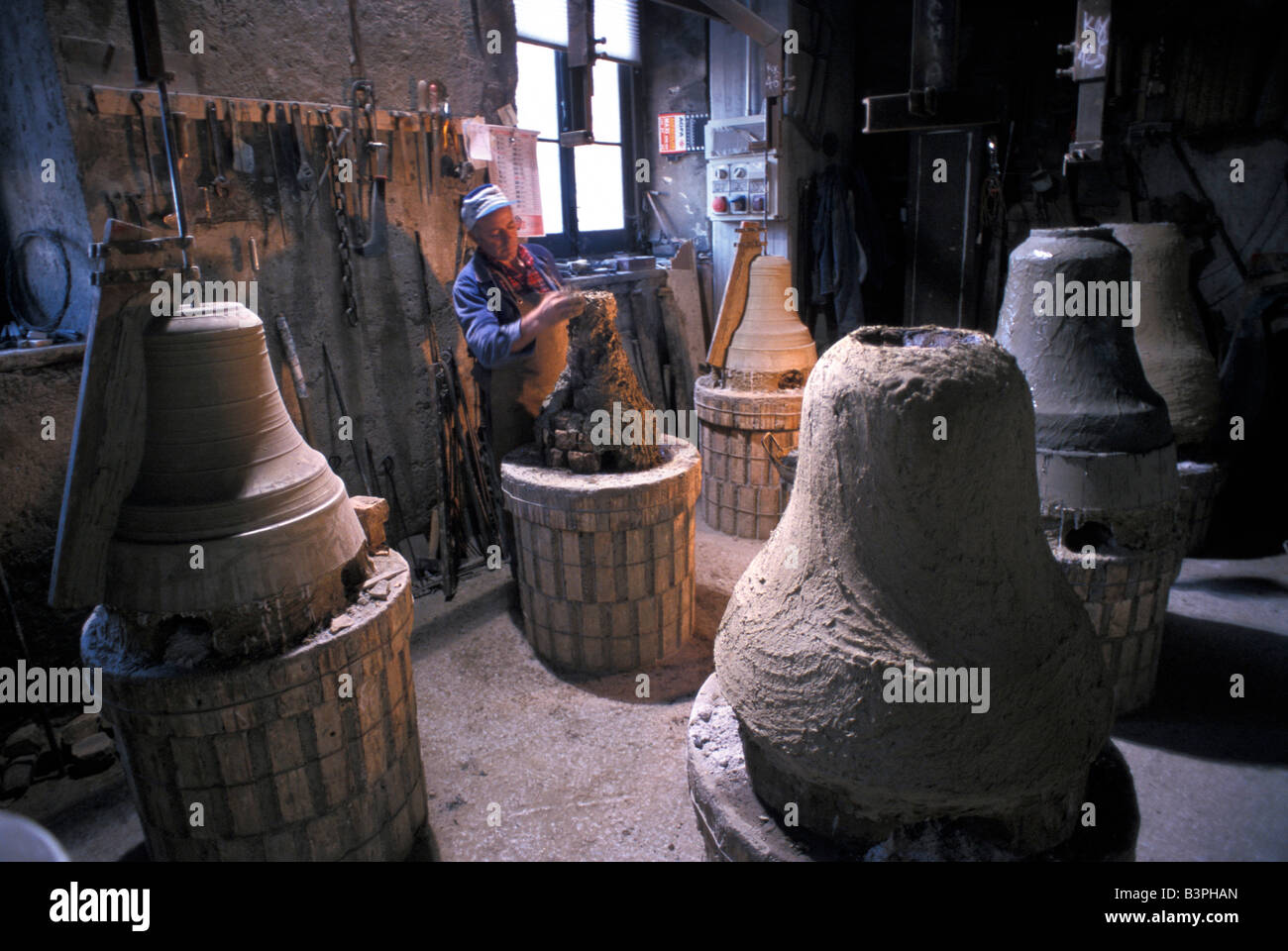 Marinelli campane fabbrica, Agnone Molise, Italia Foto Stock