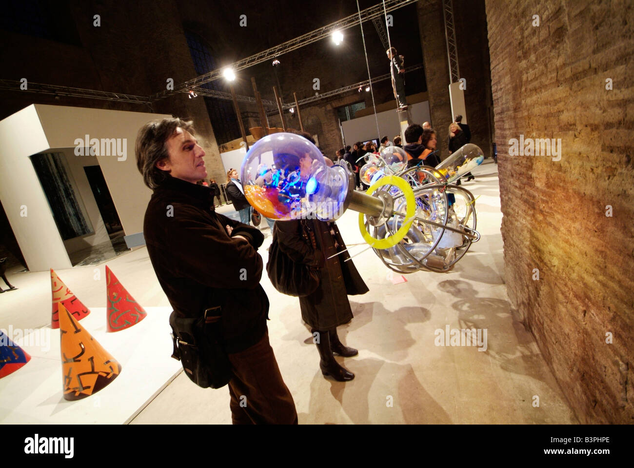 Per le esposizioni a Terme di Diocleziano a cura di Achille Bonito Oliva, Roma Fiera di Arte Contemporanea, Roma, lazio, Italy Foto Stock