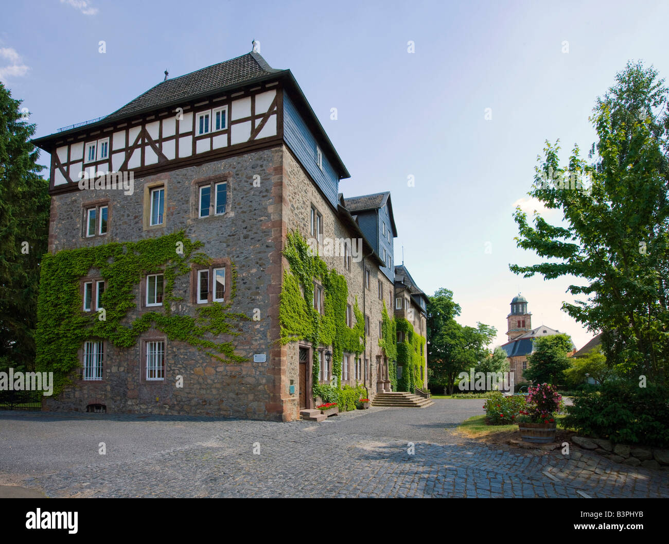 Complesso di palazzo dei Baroni Riedesel zu Eidsenbach, Lauterbach, Hesse, Germania, Europa Foto Stock
