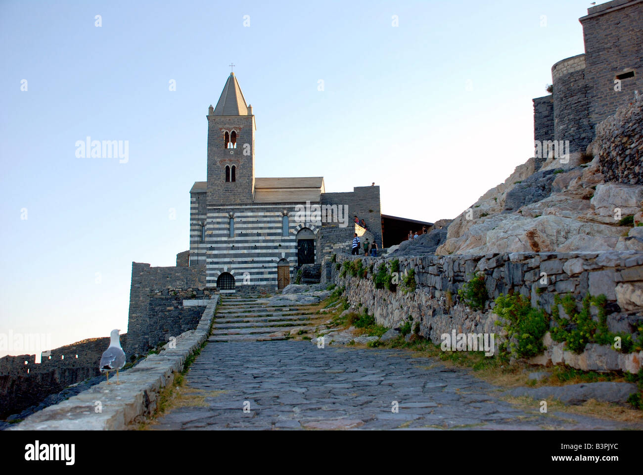 La chiesa di San Pietro, Portovenere, Liguria, Italia Foto Stock