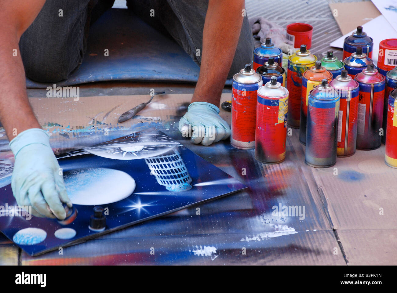 Artista di strada, Pisa, Toscana, Italia Foto Stock