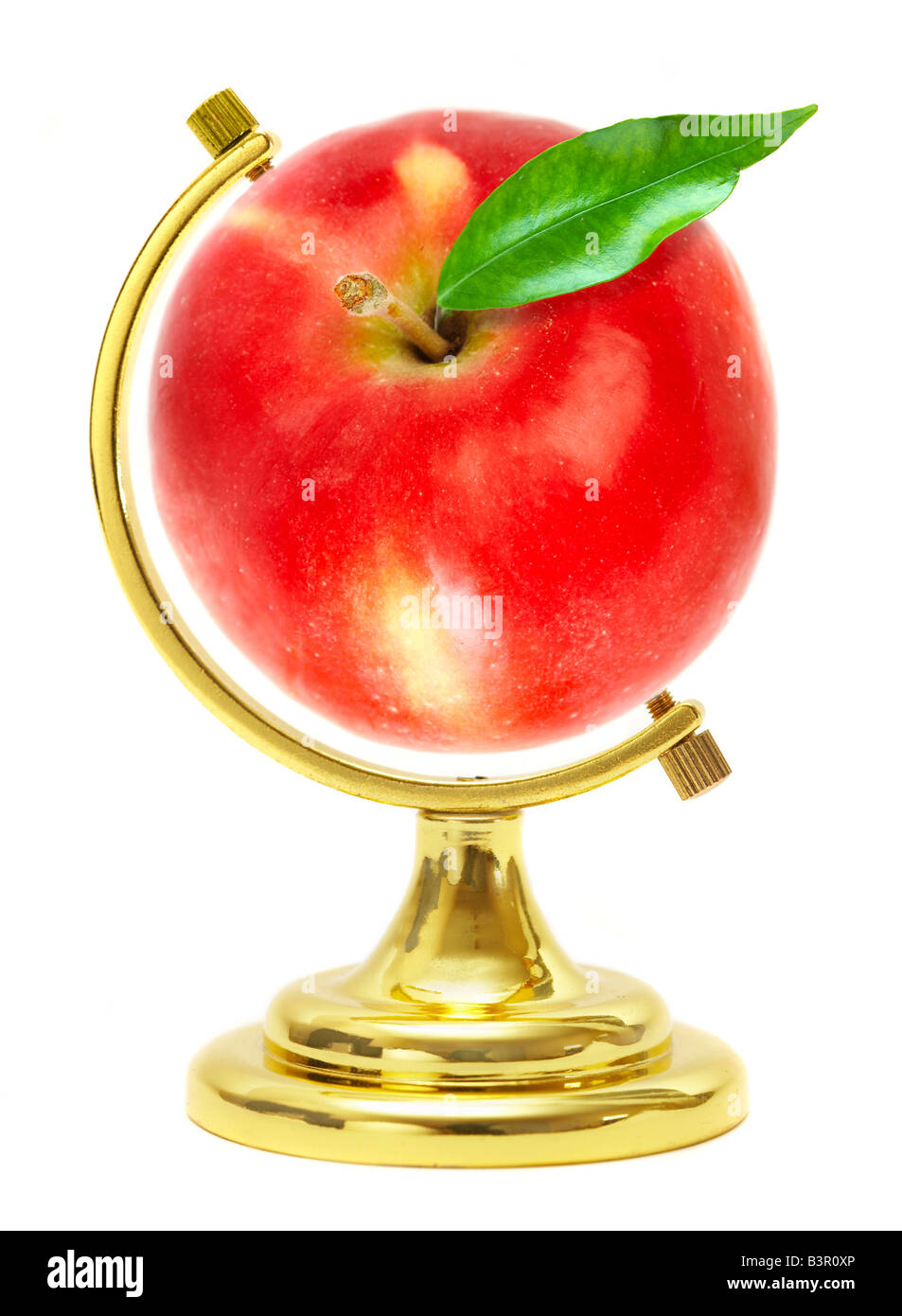 Red apple - globo terrestre Foto Stock